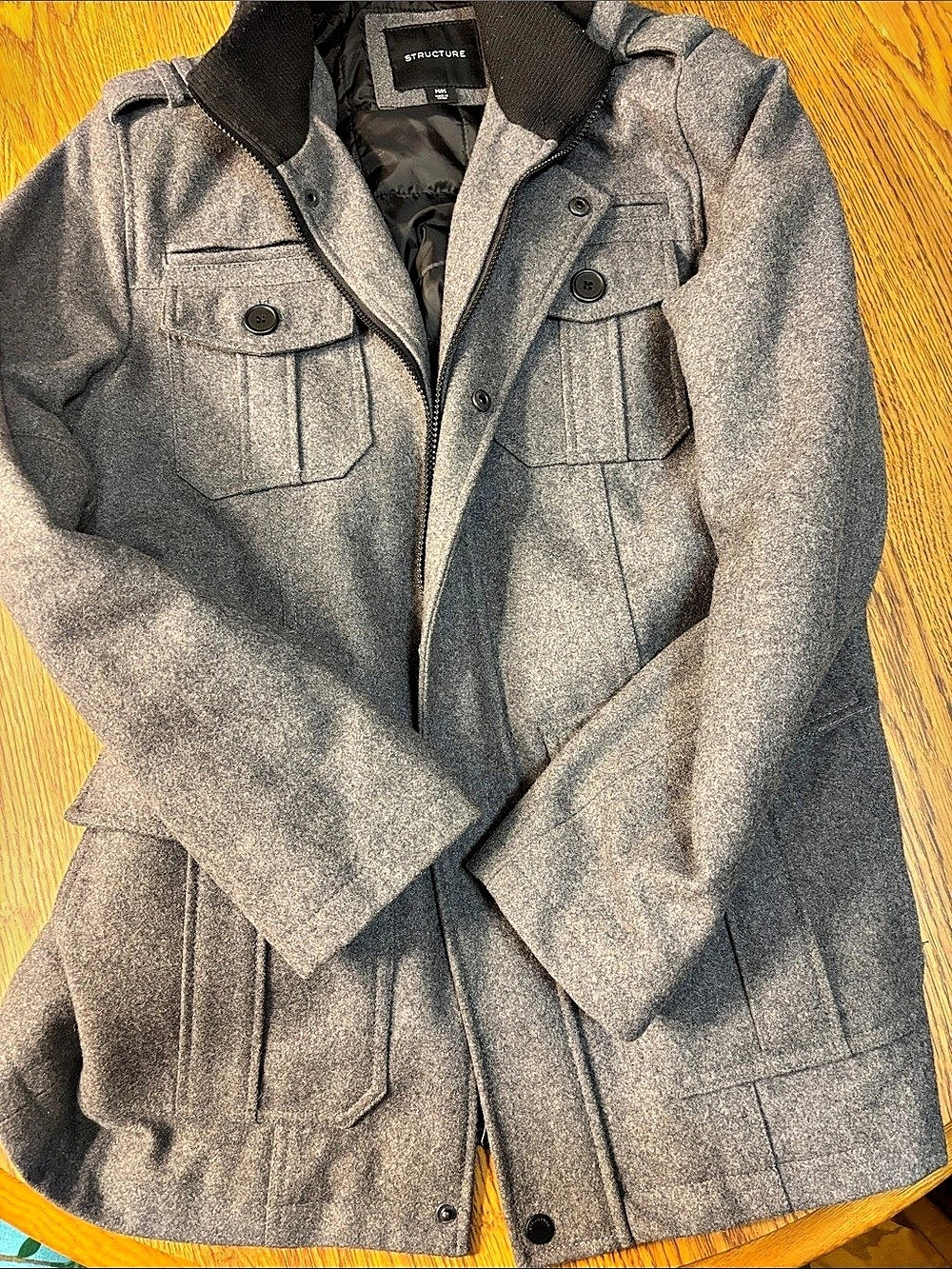 Structure Men's Gray Utility Jacket Size Medium Like New